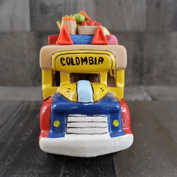 Columbia Folk Art Clay Pottery Chiva Bus Arts & Crafts Ceramic Columbian - Picture 6 of 9